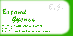 botond gyenis business card